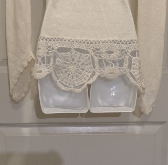 EUC Easel S Delicate Mohair Angora Blend Lace Detail Sweater - Picture 5 of 6